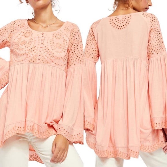 Free People Sea of Love Blouse - Picture 1 of 10
